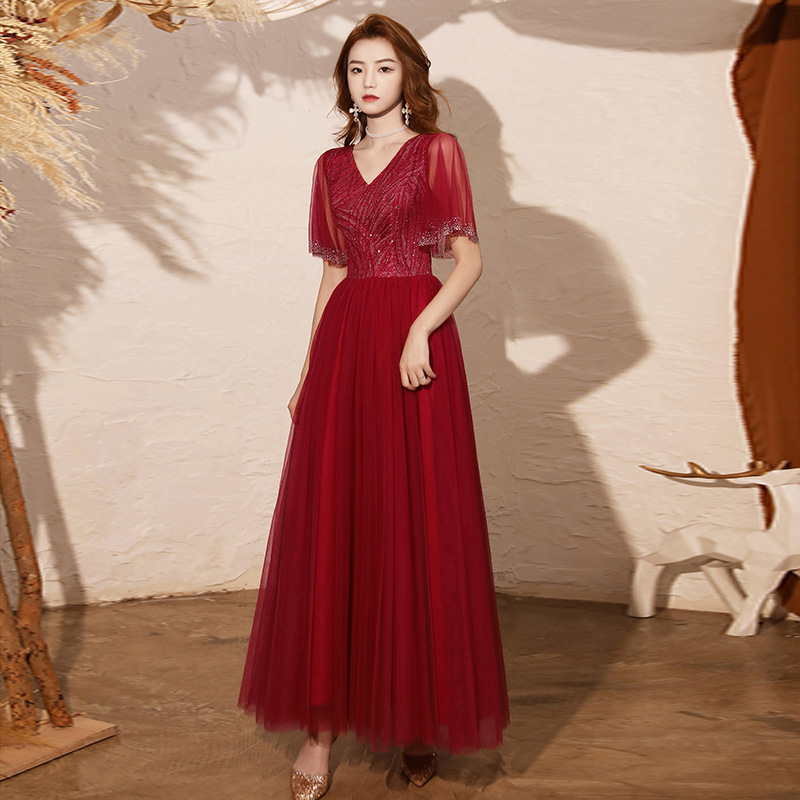 Burgundy striped long