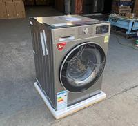Lavadora de carga frontal de 10,5 kg de gran capacidad para uso doméstico, tambor blanco gris, precio bajo promocional eléctrico