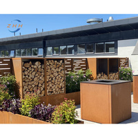 Foyer à bois classique Zhanhong en acier corten, écologique et durable, pour utilisation au sol ou suspendue