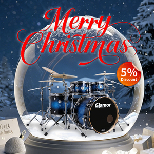 Baterías Acústicas Portátiles Profesionales Glamor de Alta Calidad Serie de Instrumentos Musicales Foco Verde Azul Sets de Tambores con Pandereta - Product Image 2