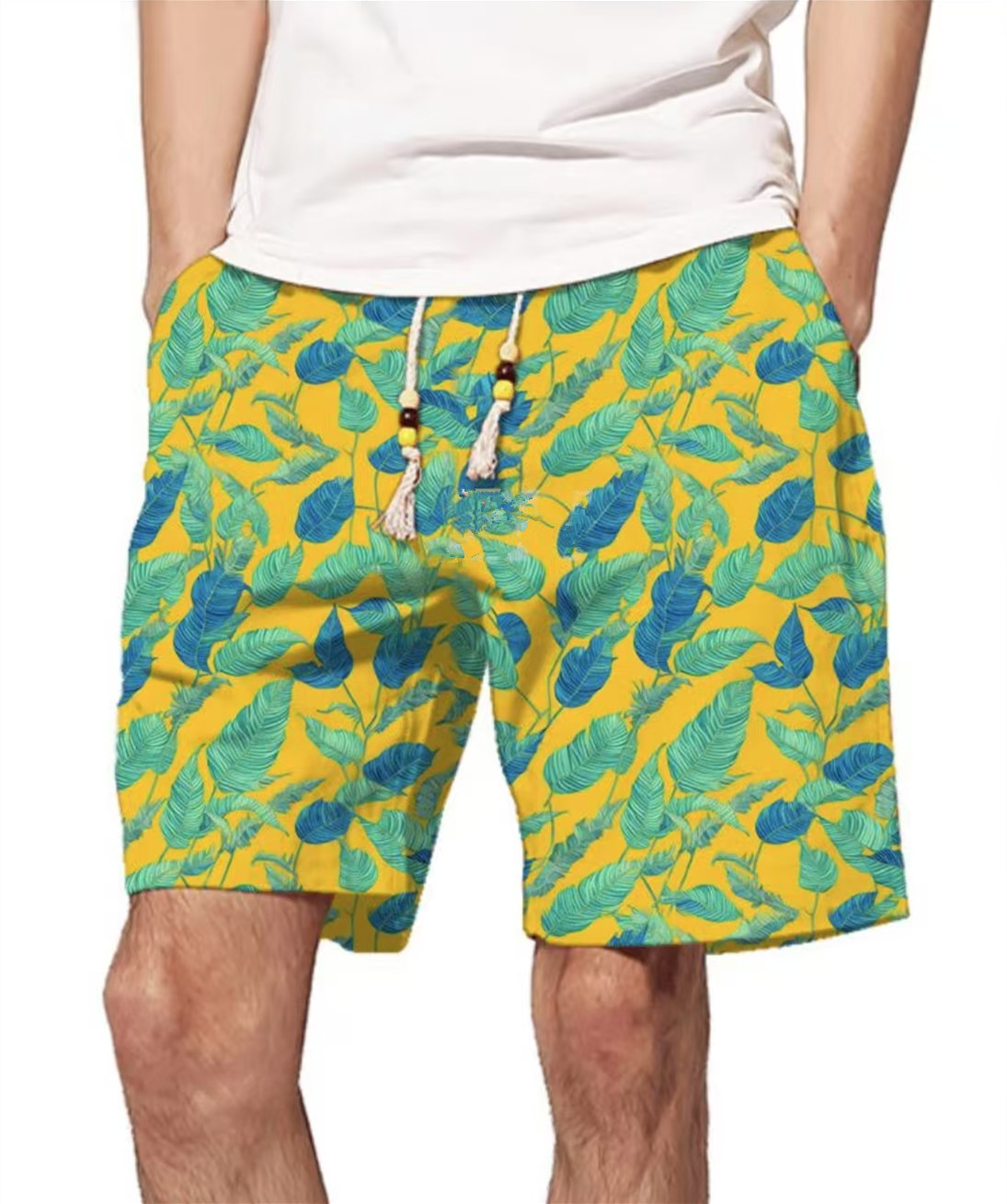 AQTQ Custom Digital Print Skin-friendly and Breathable Polyester Brushed Peach Skin Fabric for Beach Shorts