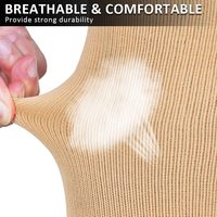 Chaussettes de compression à fermeture éclair avec logo personnalisé, 20-30 mmHg, à bout fermé, longueur genou, pour le fitness, chaussettes de sport à fermeture éclair pour femmes