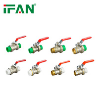 IFAN Top vente 1/2 "pouces plomberie robinet à tournant sphérique d'eau Durable PN25 polypropylène plastique PPR robinet à tournant sphérique