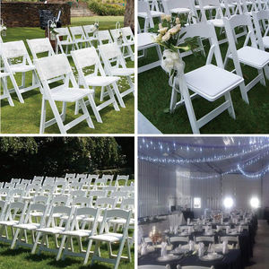 1000lb Weight Outdoor Lightweight Rental Party Foldable <strong>Chairs</strong> <strong>White</strong> Plastic Wedding Wimbledon Resin <strong>Folding</strong> <strong>Chair</strong> for Event - Product Image 5