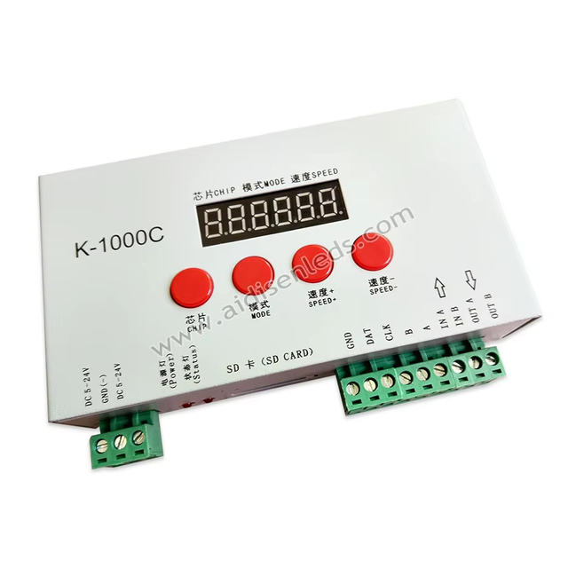 Aidisen Programmable Digital LED Controller WS2811 WS2812B SK6812 Programmable Led Pixel Controller 2048 Pixels K-1000c
