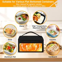 Chauffe-plat électrique portable pour la maison, la voiture et le camion, compatible avec différents types de contenants alimentaires – Vente chaude en usine