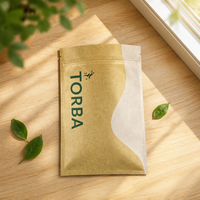 Sachet refermable en papier kraft biodégradable imprimé sur mesure, petit emballage alimentaire avec logo pour les collations