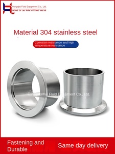 KF50-304 vệ sinh thép không gỉ giả mạo chống ăn mòn chân không Adapter áp suất thấp Ống nối phù hợp ferrule Tri - Product Image 3