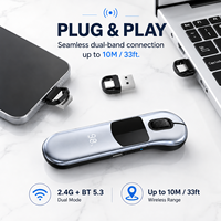 Présentateur sans fil 2,4 GHz, souris aérienne, pavé tactile 5,3 pouces, pointeur laser, clicker PPT pour réunion, bureau, enseignement, ordinateur portable, PC