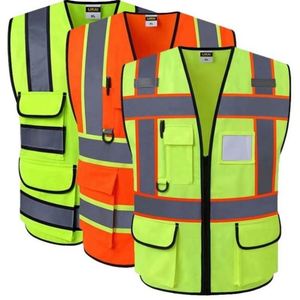 High Quality Reflector <b>Security</b> Jacket Construction Reflective Safety Mesh Vest With Custom Logo for Men - Product Image 4
