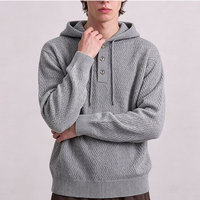 Vêtement d'usine transfrontalier pour hommes, style preppy coréen, couleur unie, collection automne/hiver 2026, en polyester, coupe ample, à capuche, manches longues