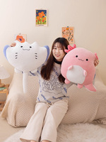 Oreiller personnalisé doux en peluche à poils animaux chaud pour les mains double trou licorne doux hamster lapin jouets en peluche