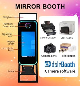 Miroir portable pliable 40 pouces, nouvelle génération, avec écran tactile intelligent, fonction selfie, caméra et imprimante. - Product Image 2