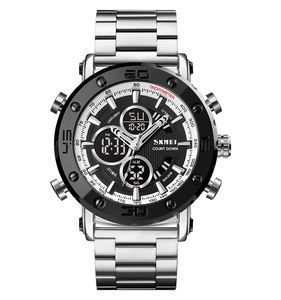 นาฬิกา Skmei 1636 รุ่นหรู พร้อมฟังก์ชั่น<span class=keywords><strong>นับ</strong></span>ถอย<span class=keywords><strong>หลัง</strong></span> นาฬิกาอนาล็อกสำหรับผู้ชาย กันน้ำ 3ATM นาฬิกาดิจิตอล สายสแตนเลสสตีล 304 - Product Image 3