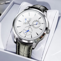 Montre à quartz pour homme, sport, affaires, mode, alliage, cuir, étanche, chronographe, montre-bracelet, date, aiguilles lumineuses