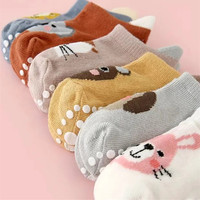 Lot nouveau-né bébé chaussettes enfants garçons filles coton dessin animé doux chaussette enfants enfant en bas âge antidérapant chaussettes courtes pour les années