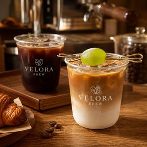 Gobelets à café personnalisés jetables transparents pour boissons froides, gobelets à thé Boba en PET, gobelets en plastique en forme de U avec couvercles - Product Image 2