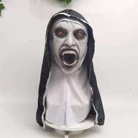 Masque en latex DAMAI HLW-027, nonne effrayante pour Halloween, décoration de fête sur le thème de l'horreur, accessoires de scène, couleur comme sur l'image