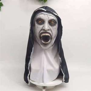 Halloween Scary Nun Latex Mask Halloween Horror Mask Theme Party Decoration Stage Performance Decorative Props - Product Image 5