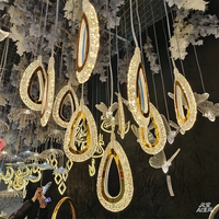 Accessoires de mariage, guirlandes lumineuses en acrylique à 10 têtes en forme de lune, décoration de mariage romantique créative pour parc, lampes décoratives, vente en gros