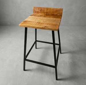 ชุดเก้าอี้บาร์ทรงสูงแบบมีพนักพิง สีน้ำตาลดำสไตล์เรียบง่าย พร้อมที่พักเท้า สำหรับห้องครัว ห้องรับประทานอาหาร และโต๊ะในบ้าน - Product Image 1