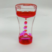 Minuteur sensoriel à bulles liquides en acrylique coloré, jouet anti-stress à mouvement liquide, ornement de bureau pour cadeaux et décorations