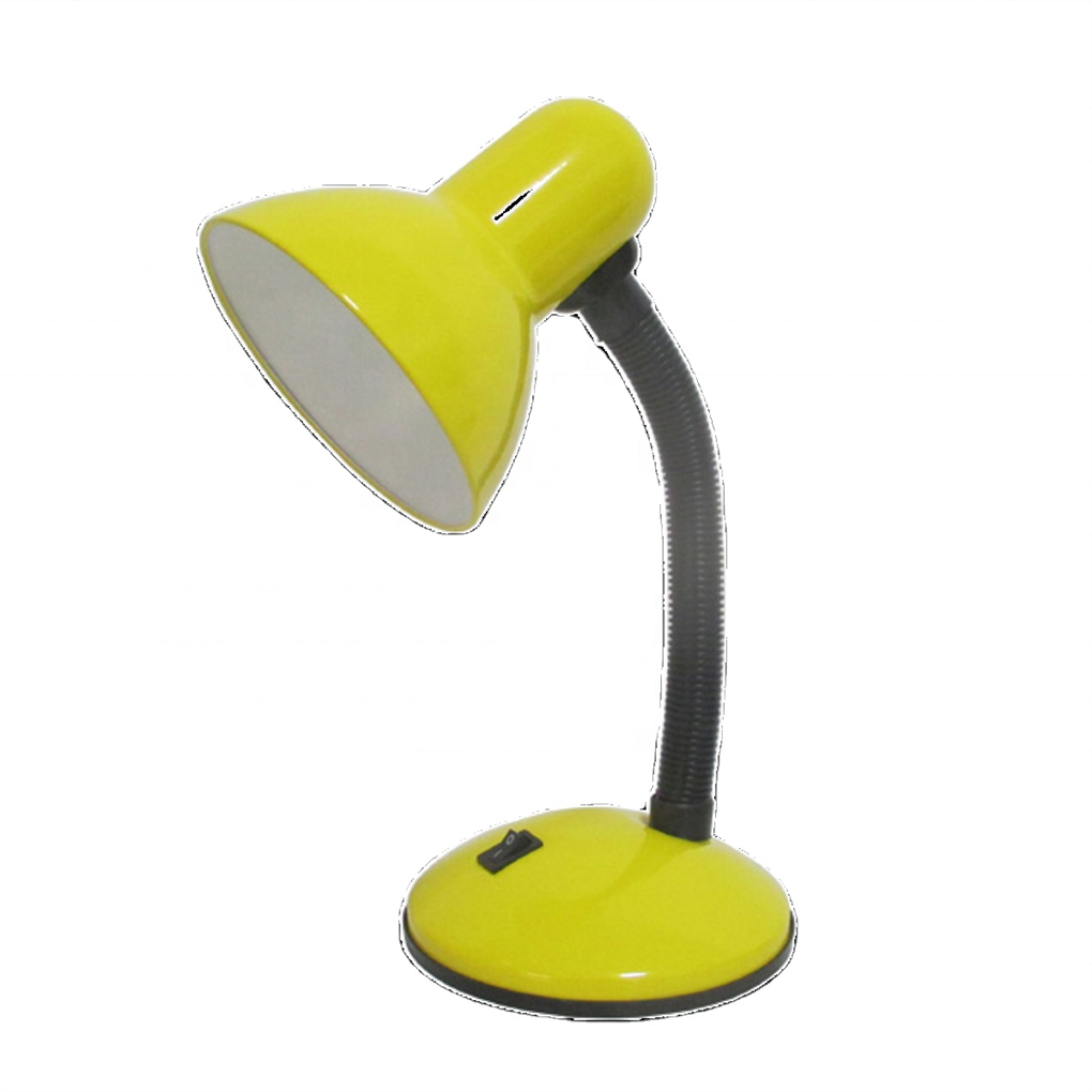 Delicate and Warm Hotel With Clip Working Lamp With Switch Iron Lampshade Led Desk Lamp