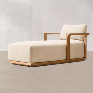 Chaise longue extérieure en bois massif <span class=keywords><strong>de</strong></span> teck pour la piscine jardin extérieur loisirs <span class=keywords><strong>bain</strong></span> <span class=keywords><strong>de</strong></span> <span class=keywords><strong>soleil</strong></span> parfait meubles <span class=keywords><strong>de</strong></span> piscine canapé-<span class=keywords><strong>lit</strong></span> - Product Image 2