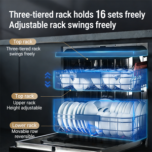 <span class=keywords><strong>Lavastoviglie</strong></span> a Libera Installazione K6019 con Pulizia Rapida <span class=keywords><strong>in</strong></span> 12 Minuti, 12 Set, Frequenza Variabile, Lavaggio Intelligente Multistrato, Potenza 2500W - Product Image 6