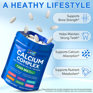 Cápsulas Blandas de Calcio Lenm 1200 <span class=keywords><strong>mg</strong></span>, Alta Absorción, Extra Fuerte, 300 Cápsulas Blandas, Suplementos de Calcio con Vitamina D3 <span class=keywords><strong>K2</strong></span> - Product Image 4