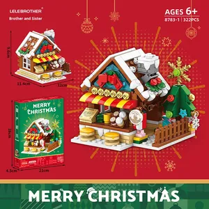 NEW 8783 <strong>Lele</strong> Brothers Christmas Cabin Building <strong>Block</strong> Toys Plastic Educational Children's Christmas Cross-Border - Product Image 5