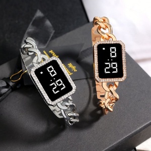 Ladies Watch Fashion Cheap Luxury <b>Bracelet</b> with Diamond Inlaid LED Electronic Watch <b>Men</b> Wrist for <b>Men</b> Women Ladies Girl - Product Image 4