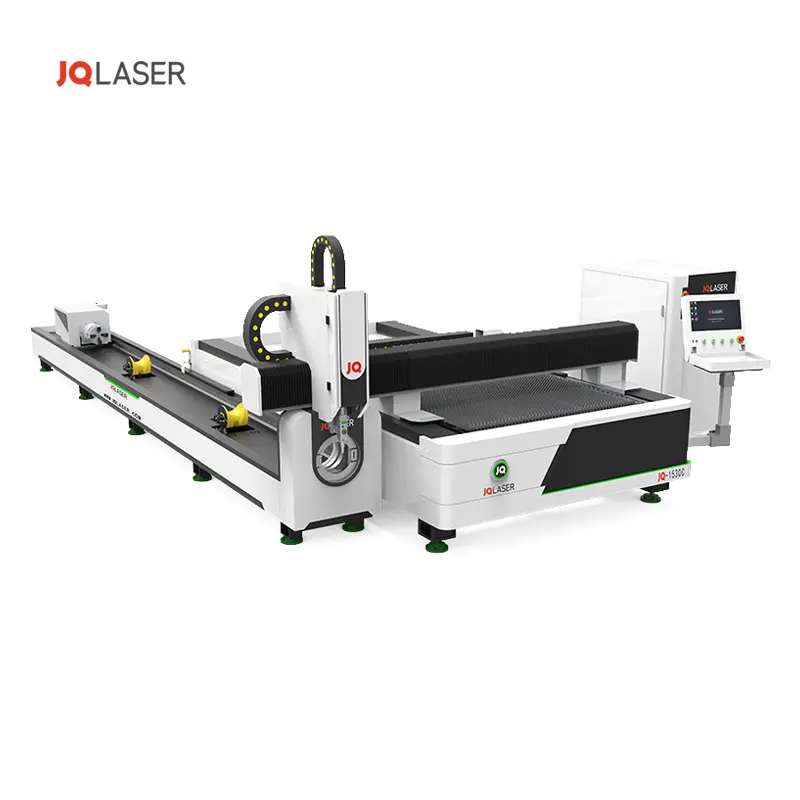 JQ LASER 1530C Gabungan Lembaran Logam Tabung Serat Laser Stainless Steel Pipa Baja Karbon Laser Cutting Mesin untuk Dijual