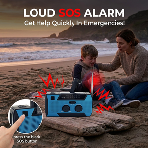 Linterna LED de Alta Capacidad de 5000 mAh con Alarma SOS, <span class=keywords><strong>Radio</strong></span> AM/<span class=keywords><strong>FM</strong></span> para Emergencias, Vida Aislada, Vehículos Recreativos y Embarcaciones - Product Image 4