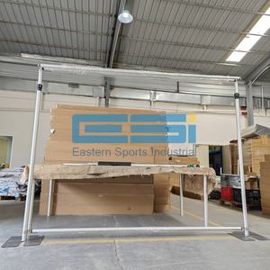 Cadre de fond en aluminium simple et romantique ESI avec rideaux et draperies, couleur personnalisée pour les mariages et les décorations de fêtes - Product Image 1