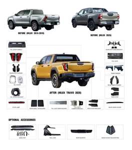 Kit carrosserie complet noir 2026 le plus récent avec pare-chocs, calandre, capot 4x4, garde-boue, feux arrière et extensions de passage de roue en ABS pour <span class=keywords><strong>Hilux</strong></span> Revo 2026 - Product Image 1