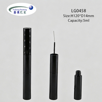 Tube d'eyeliner vide personnalisé avec logo, 5 ml, noir brillant, conteneur de mascara, flacon de rouge à lèvres liquide fin, emballage cosmétique