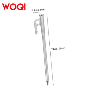 WOQI Piquets de tente en acier robuste Clou de sol durable pour camping en plein air et randonnée Fixation résistante à la rouille sur pied - Product Image 6