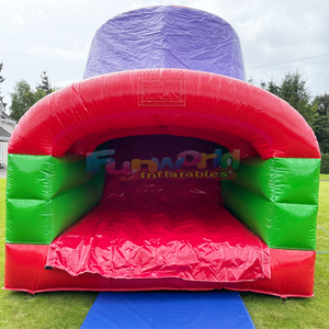 Parque de obstáculos inflable comercial con tobogán y castillo hinchable. - Product Image 4