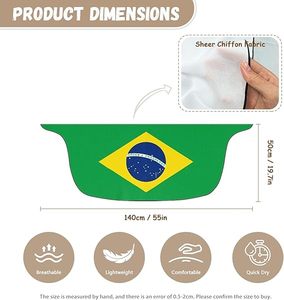 Paréo de plage en mousseline transparente à motif drapeau national, idéal pour la promotion - Product Image 5