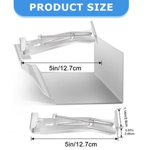 ステンレス鋼アルミニウム隠し溝ハンガーブラケット5 "6" K型クイック取り付けネジとクリップ付き - Product Image 2