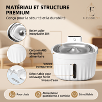 Fontaine à eau intelligente sans fil pour animaux de compagnie 2L en acier inoxydable, distributeur d'eau pour chat à activation par capteur, rechargeable par USB, silencieuse, filtre à 4 couches, OEM