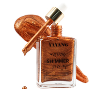 Huile corporelle scintillante rose rose 30ml huile surligneuse pour le corps couleurs de parfum pour le maquillage