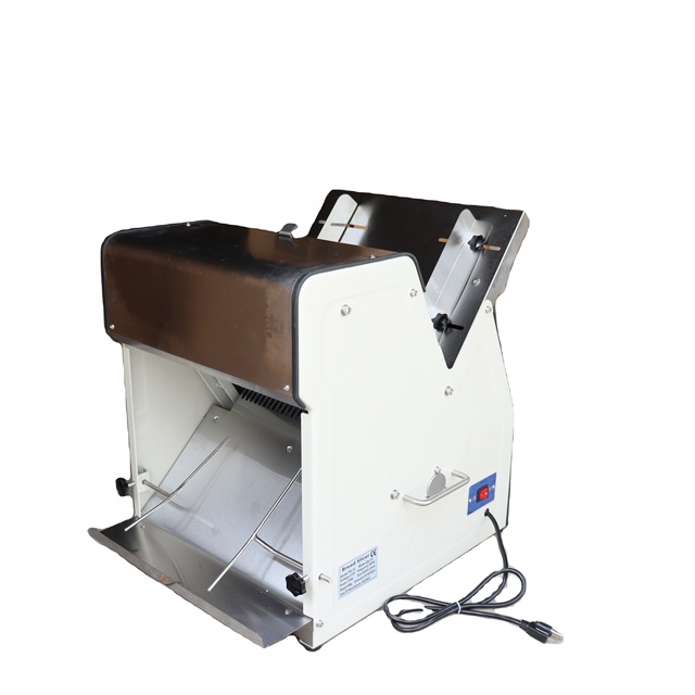 Stainless Steel Adjustable Bread Slicing Machine Commercial Baking Bread Slicer Electric Bread Cutting Machine for Sale