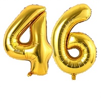 Ballons géants en Mylar de 40 pouces pour décoration de fête d'anniversaire, ballons en forme de chiffres en hélium, métalliques mats, grands ballons numérotés