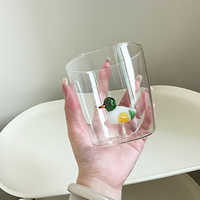 Verre à boire artisanal en forme d'arbre de Noël 3D, en borosilicate haute résistance, simple paroi, sans couvercle, pour usage domestique