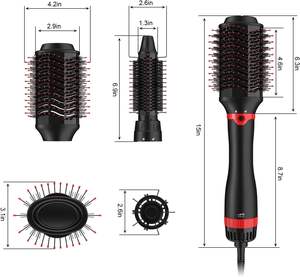 <span class=keywords><strong>SMET</strong></span> Brosse à air chaud détachable professionnelle, peigne, séchage et coiffage 2 en 1, sèche-cheveux, brosse à cheveux en une seule étape - Product Image 3