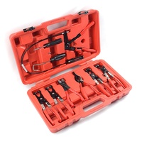 Jeu de pinces à colliers de serrage robustes 9 pièces - Kit d'outils professionnels pour liquide de refroidissement/radiateur automobile avec câble flexible de 24 pouces
