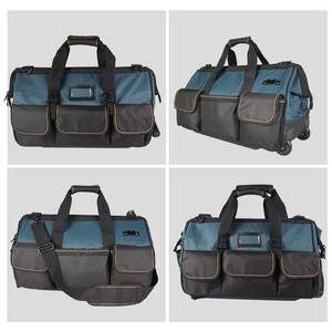 Custom Professional <b>Plumber</b> & Electrician Heavy Duty Waterproof Rolling Trolley <b>Tool</b> Bag Wheels 150 lb Capacity Multifunctional - Product Image 4