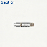 Connecteur aviateur Sinztion IP68 étanche à demi-coque avec poussoir-tirette pour localisation de clé, prise de câble droite compatible Fischer ODU F102 2P
